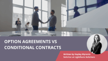 Option Agreements vs Conditional Contracts